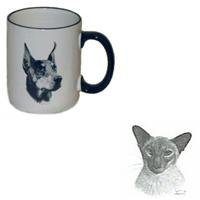 Siamese Country Mug, Porcelain by Rosalinde (12 oz.) by Porcelain Rosalinde