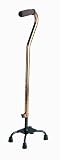 Medline Quad Cane, Small Base, Bronze (2 Canes)