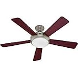 Hunter 21627 Palermo 52-Inch 5-Blade Ceiling Fan, Brushed Nickel with Maple and Cherry Blades