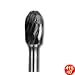 Carbide Bur 1/4 in. Shank - Tree Shaped Radius