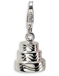 New Amore La Vita Sterling Silver Wedding Cake Charm with Lobster Clasp
