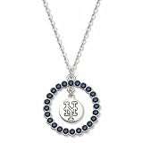New York Mets Spirit Crystal Logo Wreath Necklace