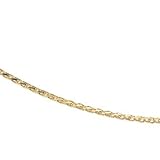 14K Yellow Gold Diamond Cut Wheat Chain - 24 inches