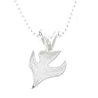 Tiny Dove Pendant in Sterling Silver on a 16" Sterling Ball Chain, #7801