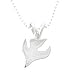 Dove Pendant in Sterling Silver on a 16" Sterling Ball Chain, #7801