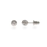 Eve's Addiction Sterling Silver CZ Etoile Ball Earrings