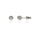 Eve's Addiction Sterling Silver CZ Etoile Ball Earrings