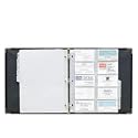 Samsill 81080 Samsill Vinyl Business Card Binder, 200-Card Cap, 11-1/8x10-1/4, Black