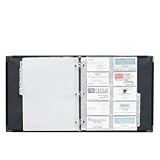 Samsill 81080 Samsill Vinyl Business Card Binder, 200-Card Cap, 11-1/8x10-1/4, Black