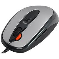A4Tech X6-57D Maus PS/2+USB 7 Tasten + Tastenrad silber