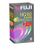 Fuji HQ T-160 Recordable VHS Cassette Tapes (3 pack)