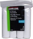 Shur-Line 04980C 6-Inch Foam Mini Roller Refills, Contractor 4-Pack