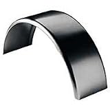 Trailer Fender - 31 1/2in. Long Paintable Galvanized Flat-Top Round