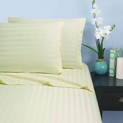 Classic Hotel Quality 3PC Duvet Set 2000 Thread Count Queen 100% Microfiber Polyester Ivory Stripe by Anky Bedding