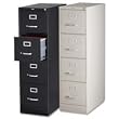 Lorell LLR60650 4-Drawer Vertical File- w- Lock- 15in.x25in.x52in.- Black