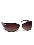 LIZ CLAIBORNE Sunglasses Oval Brown Metal Frame with Plastic Arms - B001F21BVO
