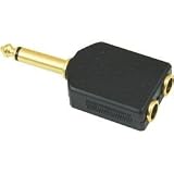 American Recorder ( ART ) 1 / 4 &acute; Male Mono to Two 1 / 4 &acute; Female Adapter, Nickel - B0018SQ6B0