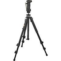 Nikon / Bogen 190XB 3 Section Black Aluminum Tripod Legs with 3265 Grip Action Q.R. Ball Head - Supports 5.6 lbs.