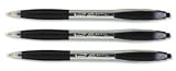 Bic Atlantis Ball Pen Retractable Cushioned Grip 1.0mm Tip 0.3mm Line Black Ref 1199013671 [Pack 12]