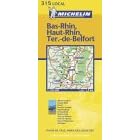 Michelin Local France Bas-Rhin/Haut-Rhin/Territoire de Belfort Map (Michelin Local France Maps)