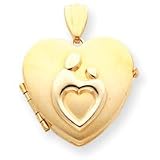 14k Heart Shaped Family Mother & Child Locket