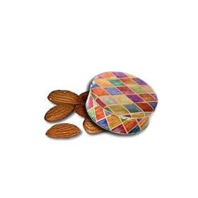 1 and 1/2 lb Whole Natural Almonds Tin - Diamonds