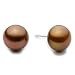 Silver 6-7mm Chocolate Pearl Earrings