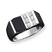 Sterling Silver Men's CZ (Cubic Zirconia) and Onyx Ring