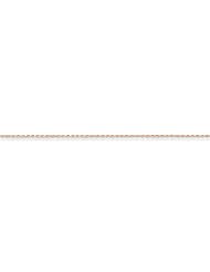 14K Rose Gold 1mm D/C Rope