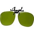 LIGHTWEIGHT PLASTIC CLIP-ON FLIP-UP SPECTACLES - SHADE #3 GREEN WELDERS LENS