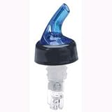 12 Measured Pour Spouts - 1 & 1/4 ounce Neon Blue w/ Collar