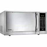 Danby Designer DMW101KSSDD 1.0 cu. ft. Countertop Microwave Oven with 1000 Watts, 10 Power Levels, 6 One-Touch Settings, Stainless Steel Exterior/Interior and LED Controls