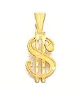 American Dollar Sign Charm -M490