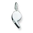 Sterling Silver Polished WhiStle Charm with 20 inch Sterling Silver Chain