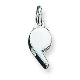 Buy Sterling Silver Polished WhiStle Charm with 20 inch Sterling Silver Chain by A Great Jewelry Co.