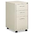 basyx 1600 Series Mobile Box/box/File Pedestal File w/M Pull Drwr, 20d, Light Gray