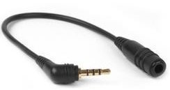 Headset Adapter 3.5mm to 2.5mm Audio Adapter and Converter (Black) - Non-Retail Packaging