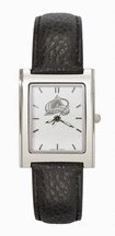 Colorado Avalanche Womens Gold Elite Leather Strap Rectangular Dress Watch