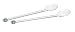 Emsa MANHATTAN Salatbesteck mit Chromknopf, 32 cm transparent/chrom