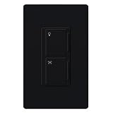 Lutron MA-ALFQ35-BL Maestro Companion Dual Dimmer and Fan Speed Control Switch, Black