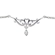 TRIBAL HEART TEAR DROP Crystalline BACK Belly Chain