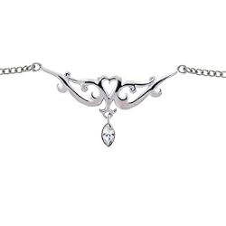 TRIBAL HEART TEAR DROP Crystalline BACK Belly Chain