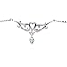TRIBAL HEART TEAR DROP Crystalline BACK Belly Chain