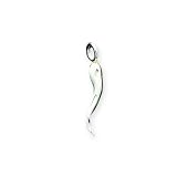 Sterling Silver Italian Horn Charm with 20 inch Sterling Silver Chain