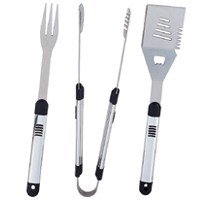 Gourmet Stainless BBQ Tool Set, 3 Pc by Soundbest