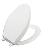 KOHLER K-4636-0 Cachet Quiet-Close Elongated Toilet Seat, White