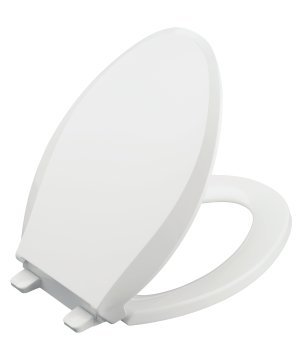 KOHLER 4636-0 Cachet Elongated Quiet-Close Toilet Seat with Quick-Release Functionality, White
