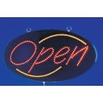 Sun LED OPEN Sign: Red Text,Yellow Light