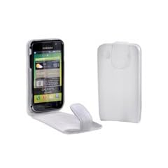 MaryCom Ledertasche PREMIUM QUALIT�T f�r Samsung Galaxy S i9000 / i-9000 und Samsung Galaxy S Plus i9001 / i-9001 / Mobil Telefon Phone Handy in Weis + Gratis Displayschutzfolie / LTW i9000