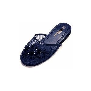 Buy Mesh Chinese Slippers for weddings And Casual Wear (Navy Blue)